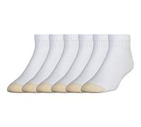 GOLDTOE Men's Cotton Quarter Athletic Sock, White,10-13 6pack