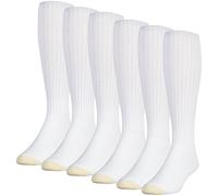 GOLDTOE Ultra Tec Performance - Calcetines deportivos para hombre, multipares, Blanco (6 pares)., Large