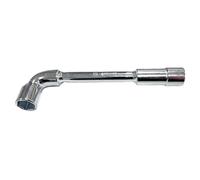GOLDTOOLS Llave de tubo de desagüe de 19 mm, 6 piezas x 6 piezas, cabeza acodada a 90°, fresado en acero al cromo vanadio (19 mm)