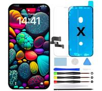 GOLDWANGWANG Pantalla LCD para iPhone X, 5,8 Pulgadas, 3D táctil, con digitalizador, Herramientas de reparación, Sello Impermeable y Vidrio Templado