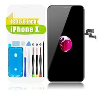 GOLDWANGWANG Pantalla LCD para iPhone X Reemplazo Negro, 5,8 Pulgadas 3D Táctil Display y Digitalizador con Herramientas de Reparación, Sello Impermeable y Vidrio Templado
