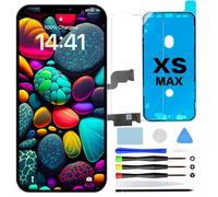 GOLDWANGWANG Pantalla LCD para iPhone XS MAX Reemplazo Negro, 6,5 Pulgadas 3D Táctil Display y Digitalizador con Herramientas de Reparación, Sello Impermeable y Vidrio Templado
