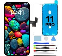 GOLDWANGWANG Pantalla para iPhone 11 Pro Reemplazo Negro, 5,8 Pulgadas 3D Táctil LCD Display y Digitalizador con Herramientas de Reparación, Sello Impermeable y Vidrio Templado