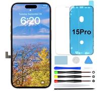 GOLDWANGWANG Pantalla para iPhone 15 Pro Reemplazo, 6,1 Pulgadas Display Haptic Touch LCD Full HD Digitalizador con Herramienta de Reparación y Protector de Pantalla