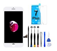 GOLDWANGWANG Pantalla para iPhone 7 Plus Reemplazo Táctil LCD de Repuesto Ensamblaje de Marco Digitalizador con Herramienta de Reparación y Protector de Pantalla (5,5", Blanco)