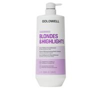 Goldwell Dualsenses Biondi e Mèches Acondicionador 1L | Neutraliza los tonos amarillos, desenredante instantáneo, luminiscina para el brillo, para cabello rubio o gris