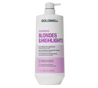 Goldwell Dualsenses Biondi e Mèches Acondicionador 1L | Neutraliza los tonos amarillos, desenredante instantáneo, luminiscina para el brillo, para cabello rubio o gris