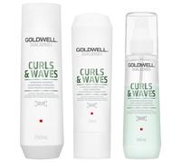 Goldwell Dualsenses Curls & Waves Set (champú 250 ml + acondicionador 200 ml + spray sin aclarado 150 ml)