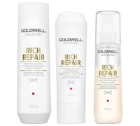 Goldwell Dualsenses Rich Repair Set (Shampoo 250ml + Conditioner 200ml + Serum Spray 150ml)