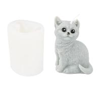 Goldyida Molde de silicona 3D para gato, forma de vela, gato de pie, molde de silicona, molde de silicona, molde de silicona para gatos, forma de jabón, resina epoxi, animales, forma de vela, gato,