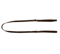 GOLEYGO Correa para perro Vegas, marrón, piel auténtica, talla S 1,05-1,65 m, cierre magnético seguro, incluye pin adaptador, correa para perros pequeños de hasta 15 kg, carga máxima de 100 kg