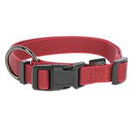 GOLEYGO - Correa para Perros Plana + Collar, Color Rojo, tamaño S 1,4-2 m, Cierre magnético Seguro, Incluye Pin Adaptador, Correa para Perros pequeños de hasta 15 kg, Carga máxima 100 kg