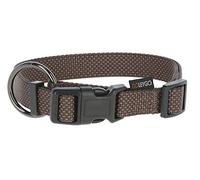 GOLEYGO - Correa para Perros Plana + Collar, marrón, tamaño S 1,4-2 m, Cierre magnético Seguro, Incluye Pin Adaptador, Correa para Perros pequeños hasta 15 kg, Carga máxima 100 kg