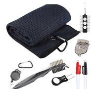 Golf Accessories Kit, Divot Repair Tool Set, Professional Putter Cleaning Equipment, Stainless Steel Brush Groove Cleaner, Multi-Use Green Maintenance Gear, Ideal for Men Women Golf Training Practice