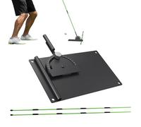 Golf Alignment Stick Holder - Swing Plane Training Aid for Men Women Golfers for Aiming Putting Correcting | ABS Frame Adjustable 180 Degree Portable Practice System Indoor Outdoor Driving Range Setup