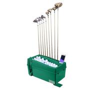 Golf Ball Dispenser Machine, Automatic Batting Trainer, Club Holder Organizer for Swing Practice on Putting Greens, Driving Ranges, Tournaments, Indoor Outdoor Sports Games