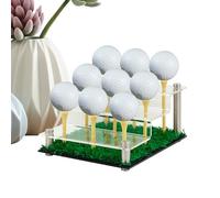 Golf Ball Holder Display, Acrylic Sports Display Case, Multi-Ball Collector Stand, 15.0x18.0x9.6cm, for Desktop Storage Ideal Office, Study, Living, Bedroom, Game Room Setting