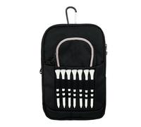 Golf Ball Pouch, Tee Organizer Bag, Multi Pocket Storage Bags, Built in Front Tee Holder, Sturdy Clip Attachment, Lightweight Golfer Accessory for Men and Women Players 5,51 x 1,97 x 8,27 pulgadas