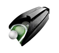 Golf Ball Return Trainer - Foldable Indoor Putting Aid | Heavy-Duty Steel Frame with Auto Return Cup, Compact Practice Setup, Adjustable Slopes for Backyard Indoor Training Session, 16.5x27x6cm Black