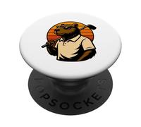 Golf Capybara Sport - Golfer Retro Vintage Sunset PopSockets PopGrip Adhesivo