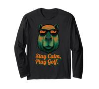 Golf Capybara Sport - Stay Calm Play Golf - Golfer Manga Larga