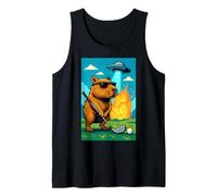 Golf Capybara UFO Sport - Golfer Aliens Funny Camiseta sin Mangas