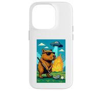 Golf Capybara UFO Sport - Golfer Aliens Funny Carcasa para iPhone 14 Pro