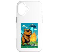 Golf Capybara UFO Sport - Golfer Aliens Funny Carcasa para iPhone 16