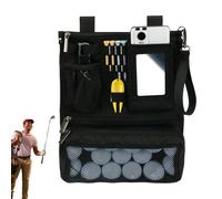 Golf Cart Bag, Golf Organizer Bag, Zippered Valuables Pouch, Foldable Storage Case, Durable Multifunctional Pocket for Ball Marker, Gloves, Cellphone