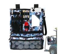Golf Cart Bag, Golf Organizer Bag, Zippered Valuables Pouch, Foldable Storage Case, Durable Multifunctional Pocket for Ball Marker, Gloves, Cellphone