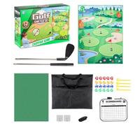 Golf Chipping Game Mat, Golf Game Set with Club, Golf Game Training Mat Indoor Outdoor Games for Adults Family Kids, Chip Games Sticky Practice Golf Game Family Set, Putting Pitching Hitting Casual