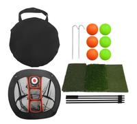 Golf Chipping Practice Net Kit - Portable Training Aid with Mat