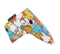 Golf Club Head Cover - Funda protectora de piel sintética para conductor Fairway Hybrid Putter | Impermeable Fleece Lined Golf Club Protector con cuello largo para accesorios de golf al aire libre