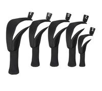 Golf Club Head Cover Set, Nylon Composite Breathable Mesh Fabric - 5 Pieces Hybrid Dustproof Protective Covers, Anti-Slip Wood Club Covers with Number Labels for Driver Fairway Woods Hybrids