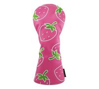Golf Club Head Cover, Stylish Strawberry Driver Protector, Weatherproof Anti Wear Covers, 14.17x6.3 Inches, Ideal for Travel, Outdoor Practice, Golf Course, Clubhouse, Cart