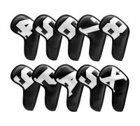 Golf Club Head Covers - 10pcs Iron Wedges 4-9 Set, ASPX Stylish Design, Waterproof Durablee Construction, Lightweight Slip-On Gear | Vibrant Colorful Protection, Portable Golf Fan Accessory, Soft