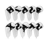 Golf Club Head Covers - 10pcs Iron Wedges 4-9 Set, ASPX Stylish Design, Waterproof Durablee Construction, Lightweight Slip-On Gear | Vibrant Colorful Protection, Portable Golf Fan Accessory, Soft