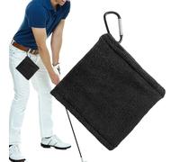 Golf Club Towel, Microfiber Cleaning Accessory, Standard Size Golfs Cloth with Carabiner Clip, Cooking with Compact Design, Quick Drying Sports Wipe, Essential Tool for Outdoor Golf Use