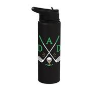Golf Dad Matching Family Country Club Golfer Día del Padre Stainless Steel Insulated Water Bottle