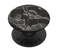 Golf de México Cuba y el Caribe Antigüedades Mapa PopSockets PopGrip Adhesivo