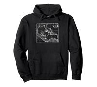 Golf de México Cuba y el Caribe Antigüedades Mapa Sudadera con Capucha