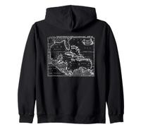 Golf de México Cuba y el Caribe Antigüedades Mapa Sudadera con Capucha