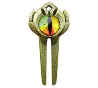 Golf Divot Tool, material de aleación de zinc fundido a presión | 3,14 x 1,57 x 0,47 horquilla de 2 pines 42 g - 3D Creative Evil Eye Green Accesorios de reparación para el mantenimiento de los