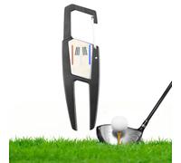Golf Divot Tool - Tenedor de reparación, duradero con rotulador magnético | Diseño plegable de acero inoxidable, accesorio profesional de reparación verde, equipo de golf portátil