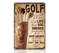 Golf El Golf Es El Deporte Más Parecido Al Juego Que Llamamos Vida. Letrero De Metal Resistente Y Duradera Cartel De Chapa Impermeable Placa Metálica para Pared Salón Hogar 20X30Cm