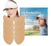 Golf Face Patch, 5 Pair Clear UV Facial Sunscreen Patches, Outdoor Sun Protection for Cheek and Nose, Good Fit For All, Lightweight UV Blocking Sticker for Golfing, Running, Hiking and Sports Activity