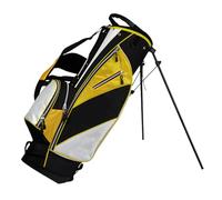 Golf Fairway C Stand Bag, Classic Cart Golf Bag Clubs Organizer Lightweight Easy To Carry, Dedicated Putter Well, Rain Cover(Black Yellow)