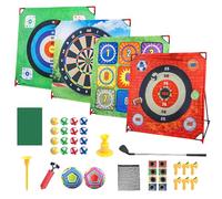 Golf Game Set, 4-in-1 Golf Practice Toy, Detachable Club Included, 54.33x53.74in Educational Outdoor Activity for Living Room Fun, Backyard Games, Team Building Events