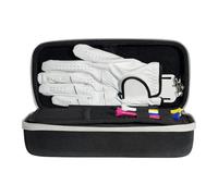 Golf Glove Holder, Compact Caddy Pouch for Accessories, 1 Piece Black Nylon Storage Case, Divot Tool and tee Organizer, Zippered Clip-On Bag Men Women Outdoor Sports Enthusiasts Golf Travel Gear