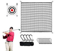 Golf Golpear Red, Redes de Golf para la Corte | Simulador de entrenamiento de Práctica de Pelota Portátil,Bola de golpear la Red con 12 Cuerdas elásticas y 4 carabiners para Hombres, Mujeres